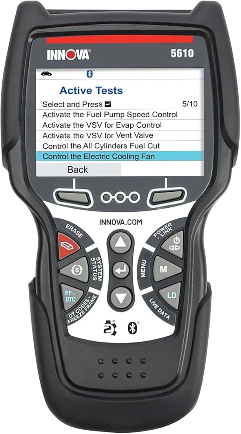 Innova 5610 OBD2 Bidirectional Scan Tool – Understand Your Vehicle, Pinpoint What’s Wrong, and Complete Your Repairs with Less Headache, Updates Included, US-Based Technical Support Innova 5610 OBD2 Bidirectional Scan Tool – Understand Your Vehicle, Pinpoint What’s Wrong, and Complete Your Repairs with Less Headache, Updates Included, US-Based Technical Support