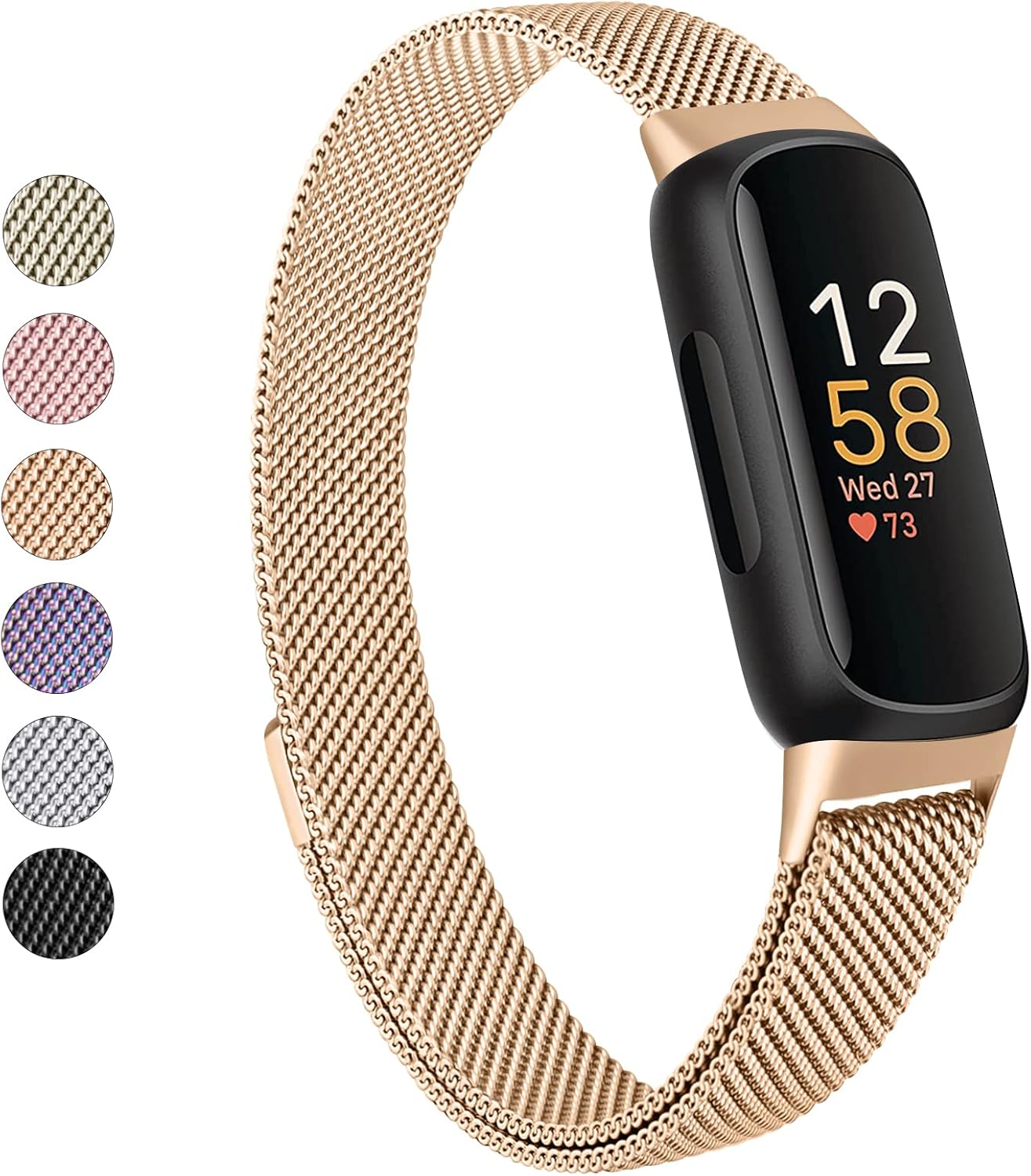 Vanjua for Fitbit Inspire 3 Bands Women Men, Stainless Steel Metal Mesh Loop Adjustable Magnetic Wristband Replacement Straps Compatible with Fitbit Inspire 3 Fitness Tracker Vanjua for Fitbit Inspire 3 Bands Women Men, Stainless Steel Metal Mesh Loop Adjustable Magnetic Wristband Replacement Straps Compatible with Fitbit Inspire 3 Fitness Tracker