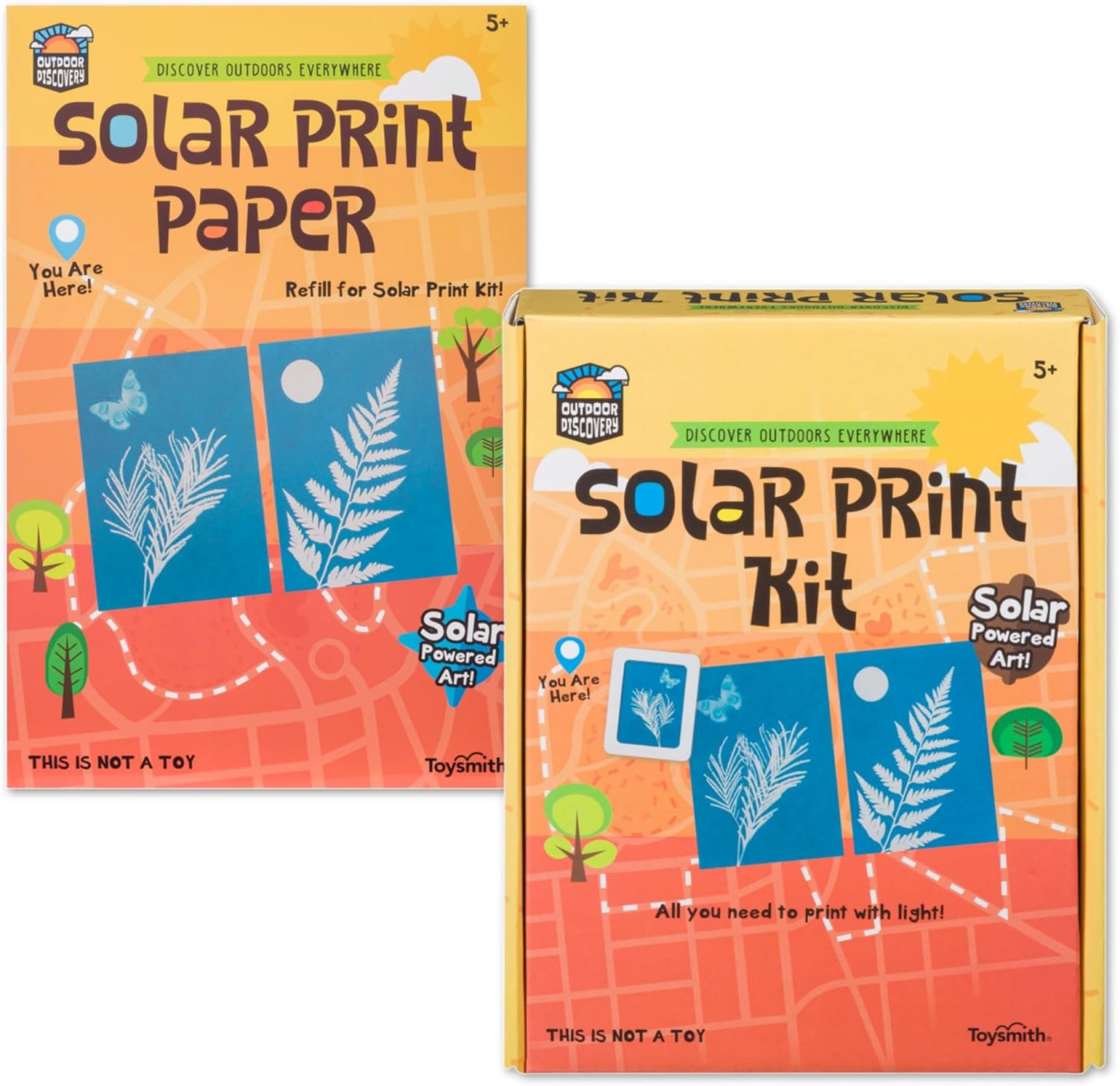Outdoor Discovery Solar Print Paper Kit Bundle – Sun Printing Set for Kids – Includes 36 Sheets Sun Print Paper, Stencils, & Frames – Creative Arts & Crafts Gift for Boys & Girls Ages 5+ Outdoor Discovery Solar Print Paper Kit Bundle – Sun Printing Set for Kids – Includes 36 Sheets Sun Print Paper, Stencils, & Frames – Creative Arts & Crafts Gift for Boys & Girls Ages 5+