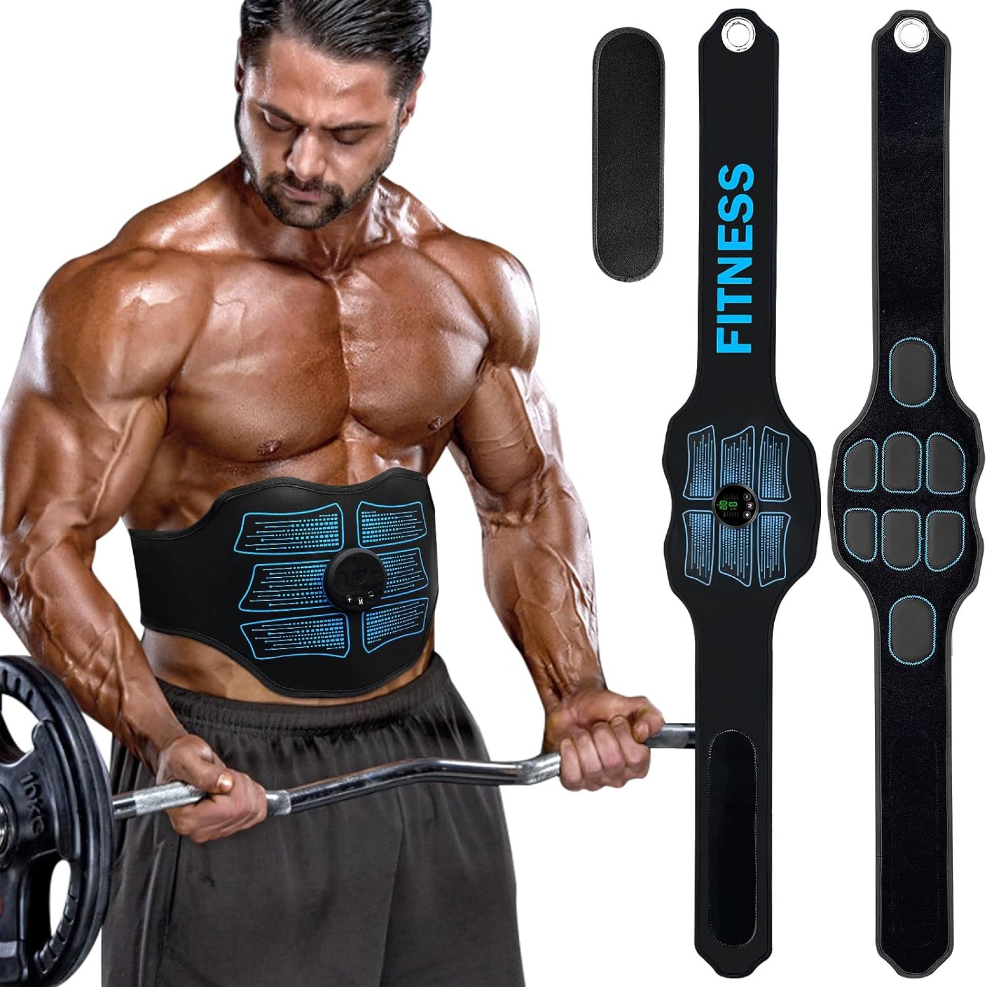 FDA Cleared – MHD TENS Muscle Stimulator – Dual TENS & PMS Functions, 12 Programs for Easy Abs Muscle Stimulation and Activation, Home Gym Use FDA Cleared – MHD TENS Muscle Stimulator – Dual TENS & PMS Functions, 12 Programs for Easy Abs Muscle Stimulation and Activation, Home Gym Use