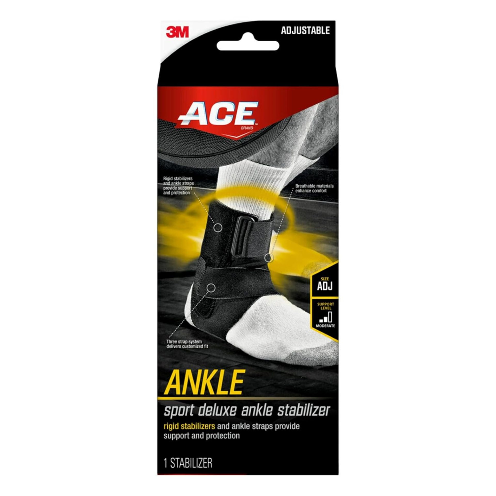 ACE Sport Deluxe Ankle Stabilizer, Adjustable ACE Sport Deluxe Ankle Stabilizer, Adjustable