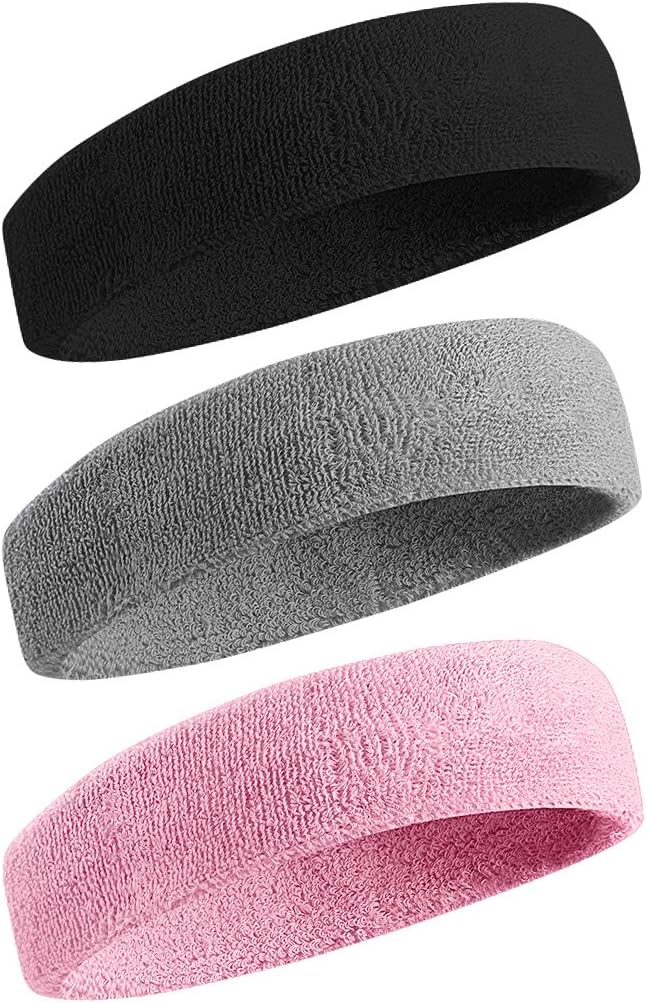 BEACE Sweatbands Sports Headband for Men & Women – Moisture Wicking Athletic Cotton Terry Cloth Sweatband for Tennis, Basketball, Running, Gym, Working Out BEACE Sweatbands Sports Headband for Men & Women – Moisture Wicking Athletic Cotton Terry Cloth Sweatband for Tennis, Basketball, Running, Gym, Working Out