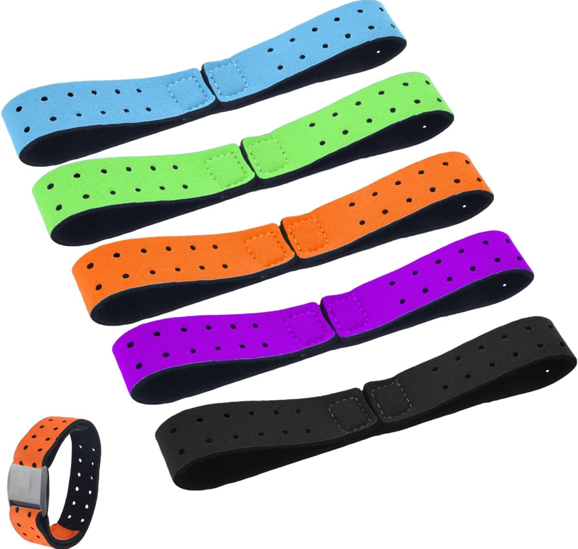 5pcs Replacement Heart Rate Monitor Bands, Replacement Heart Rate Armband Strap, 5 Colors Soft Heart Rate Strap Compatible with OTF, Orange Theory Fitness Adjustable Armband 5pcs Replacement Heart Rate Monitor Bands, Replacement Heart Rate Armband Strap, 5 Colors Soft Heart Rate Strap Compatible with OTF, Orange Theory Fitness Adjustable Armband