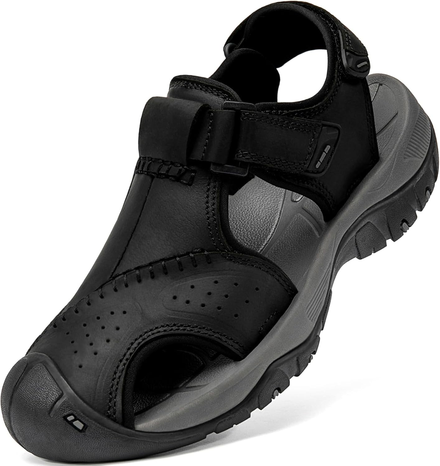 Men’s Sport Sandals Closed Toe Leather Hiking Athletic Walking Outdoor Beach Trail River Fishing Water Shoes Lightweight Comfortable Waterproof Men’s Sport Sandals Closed Toe Leather Hiking Athletic Walking Outdoor Beach Trail River Fishing Water Shoes Lightweight Comfortable Waterproof