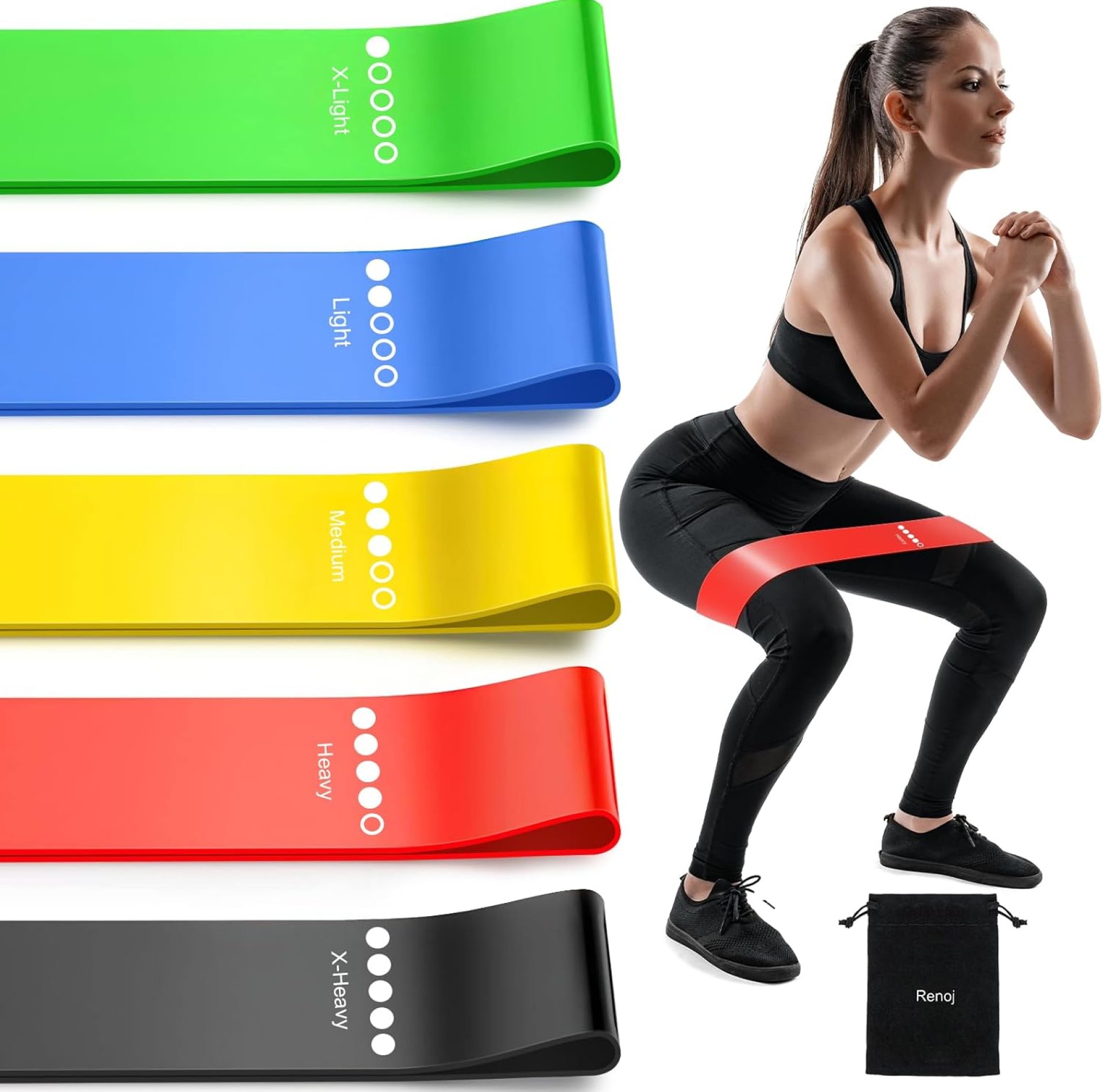 Resistance Bands for Working Out, Elastic Exercice Loop Bands for Physical Therapy, Yoga Starter Set of Stretch Bands for Booty Legs, Pilates Flexbands Resistance Bands for Working Out, Elastic Exercice Loop Bands for Physical Therapy, Yoga Starter Set of Stretch Bands for Booty Legs, Pilates Flexbands