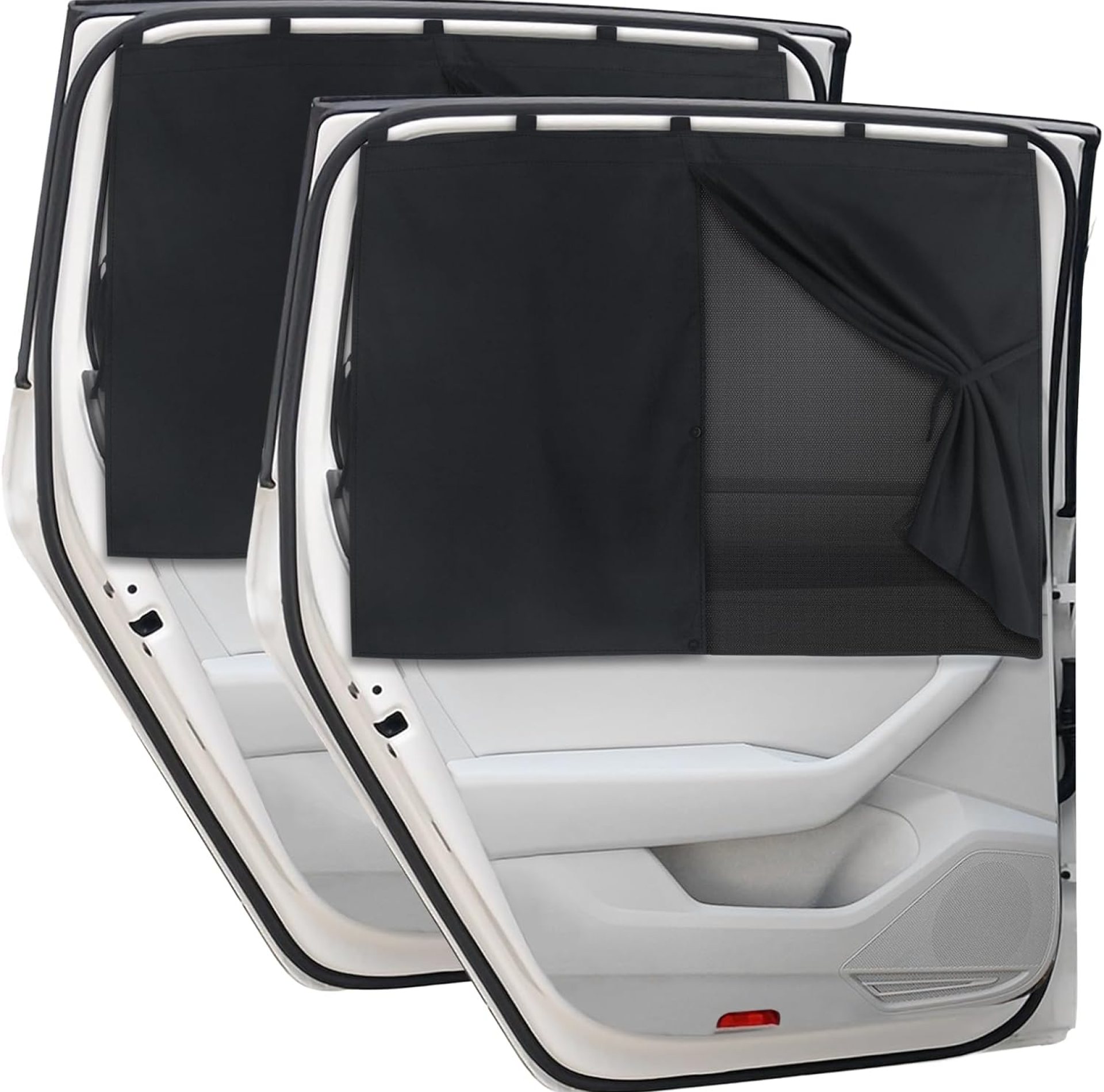 Car Window Shades, 2 PCS Magnetic Double Layer Auto Sun Shade for Side Windows Privacy Full Covers/Half Shade Options Back Car Window Curtains for Baby Protection Car Window Shades, 2 PCS Magnetic Double Layer Auto Sun Shade for Side Windows Privacy Full Covers/Half Shade Options Back Car Window Curtains for Baby Protection