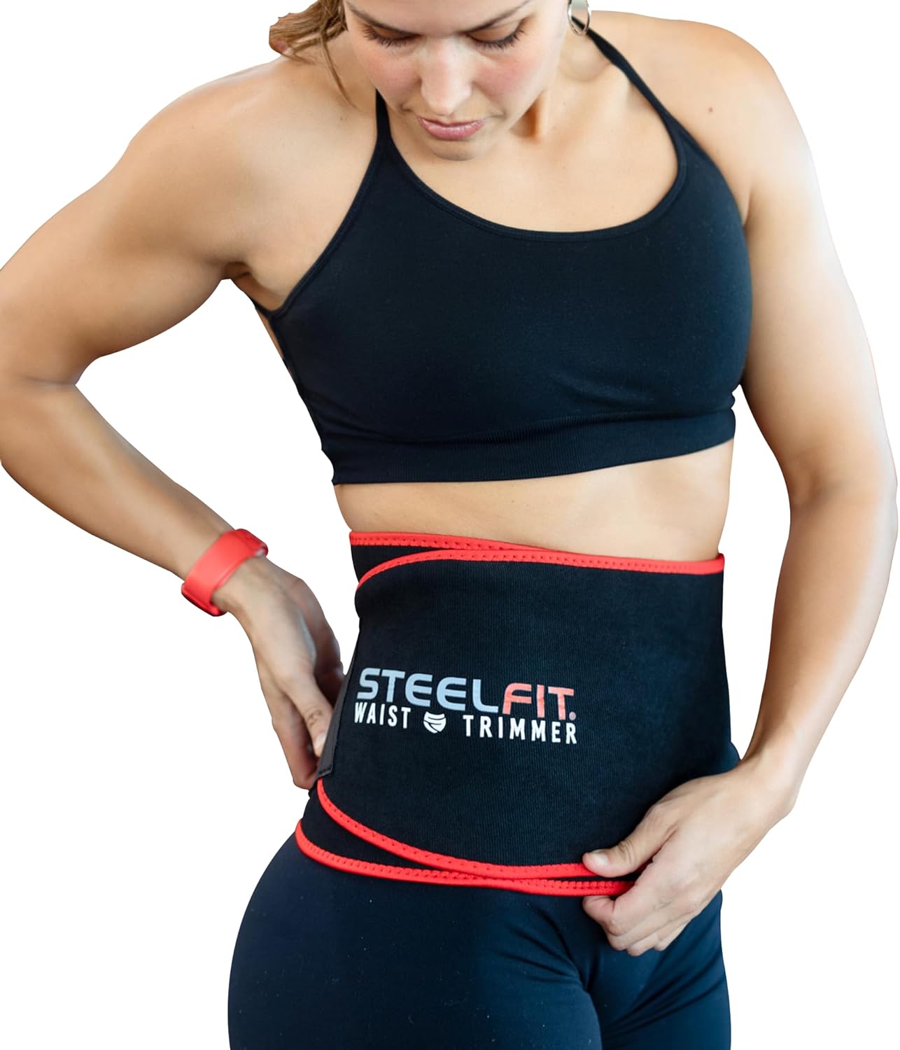 SteelFit Adjustable Waist Trimmer Belt for Intense Cardio | Latex-Free Neoprene Sweat Band with Moisture-Resistant Lining | Workout Enhancer for Fat Burning, Heat Retention | Durable Cardio Enhancer SteelFit Adjustable Waist Trimmer Belt for Intense Cardio | Latex-Free Neoprene Sweat Band with Moisture-Resistant Lining | Workout Enhancer for Fat Burning, Heat Retention | Durable Cardio Enhancer