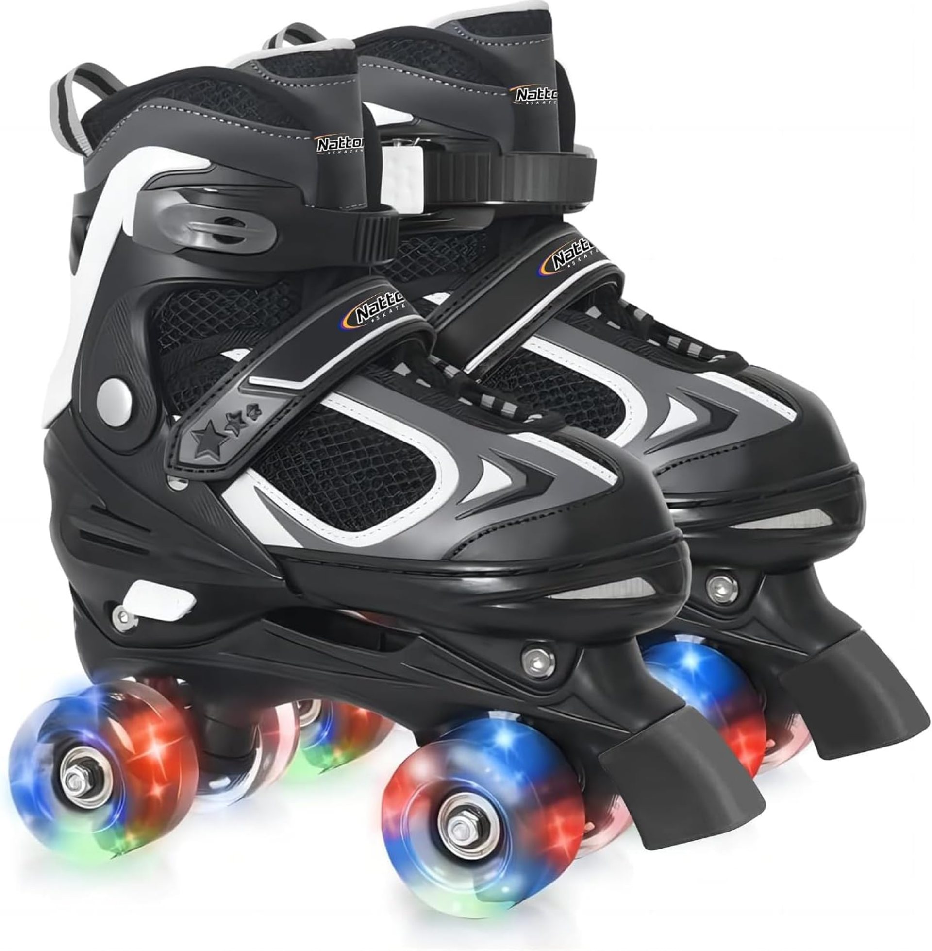 Nattork Kids Roller Skates for Boys Girls Kids, 4 Sizes Adjustable Quad Skates with All Light up Wheels – Birthday Gift for Indoor Outdoor Sports Nattork Kids Roller Skates for Boys Girls Kids, 4 Sizes Adjustable Quad Skates with All Light up Wheels – Birthday Gift for Indoor Outdoor Sports
