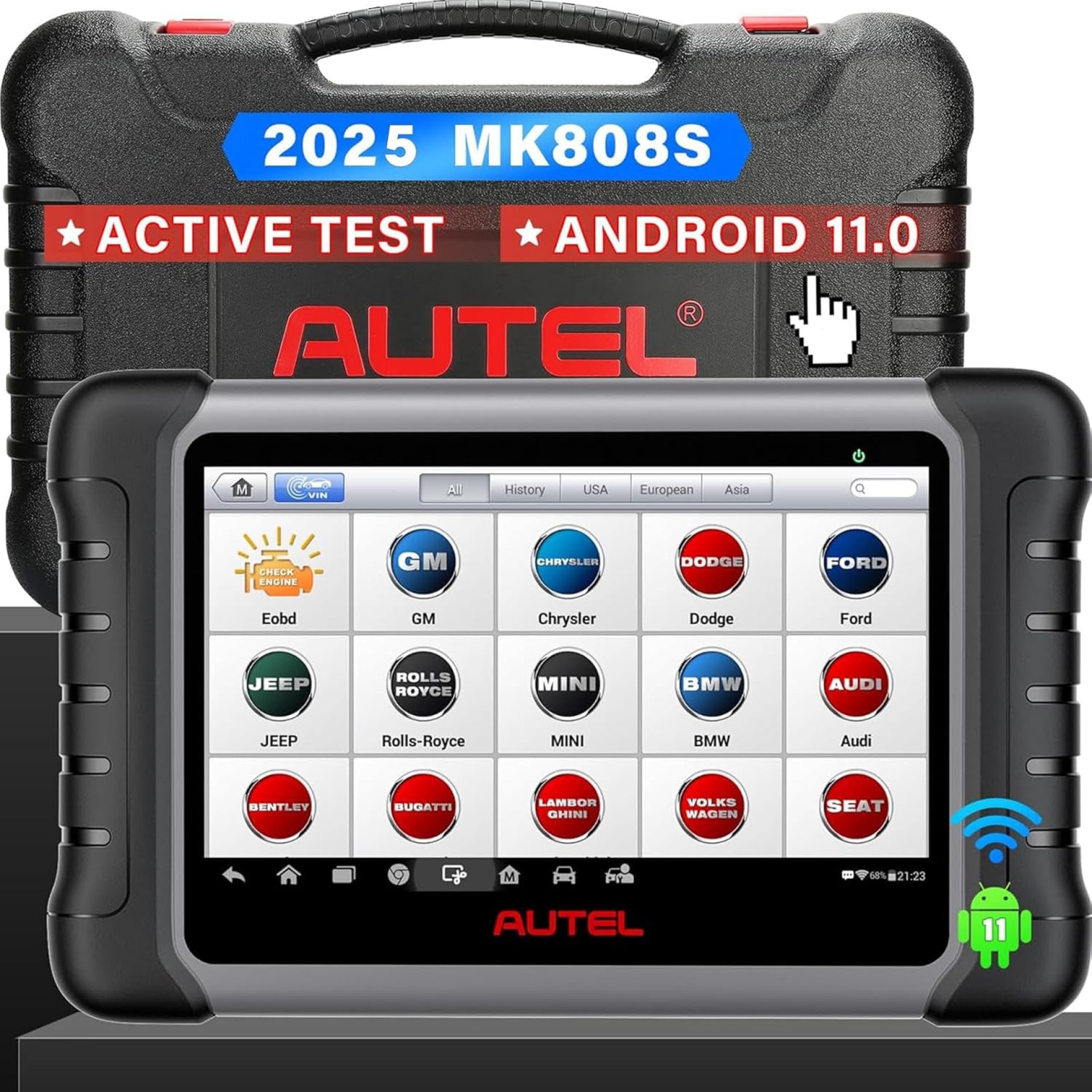 Autel Scanner MaxiCOM MK808S: 2025 Bidirectional Tool as MK808BT Pro MX808S M808Z, Function as MaxiCheck MX900, 28+ Service, Active Test, All System Diagnose, Injector Coding, FCA Autoauth Android 11 Autel Scanner MaxiCOM MK808S: 2025 Bidirectional Tool as MK808BT Pro MX808S M808Z, Function as MaxiCheck MX900, 28+ Service, Active Test, All System Diagnose, Injector Coding, FCA Autoauth Android 11
