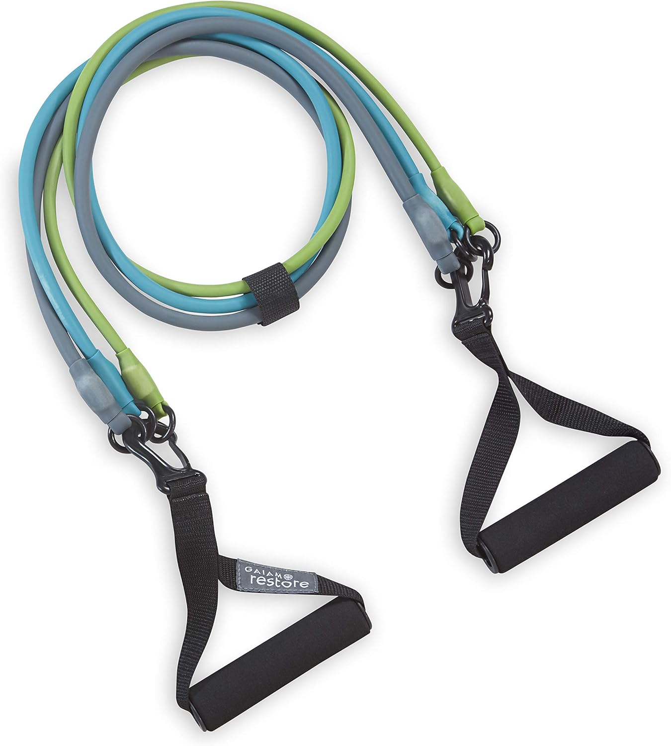 Gaiam 3-in-1 Resistance Band Kit with Comfort-Grip Handles and Interchangeable Strength Bands for High Intensity Training Gaiam 3-in-1 Resistance Band Kit with Comfort-Grip Handles and Interchangeable Strength Bands for High Intensity Training