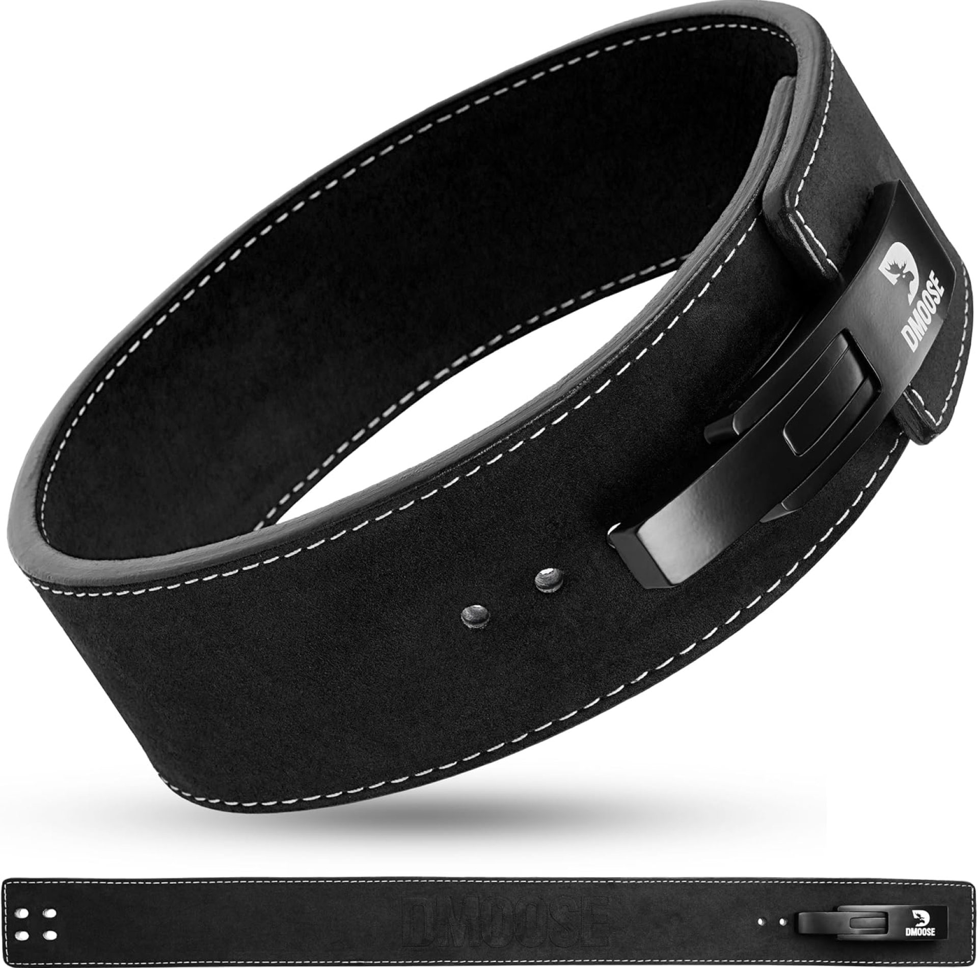 DMoose Fitness Lever Weight Lifting Belt – 10mm Premium Leather & Rust Proof Buckle – Gym Belt for Deadlifts & Powerlifting Men & Women – Includes Carry Bag DMoose Fitness Lever Weight Lifting Belt – 10mm Premium Leather & Rust Proof Buckle – Gym Belt for Deadlifts & Powerlifting Men & Women – Includes Carry Bag