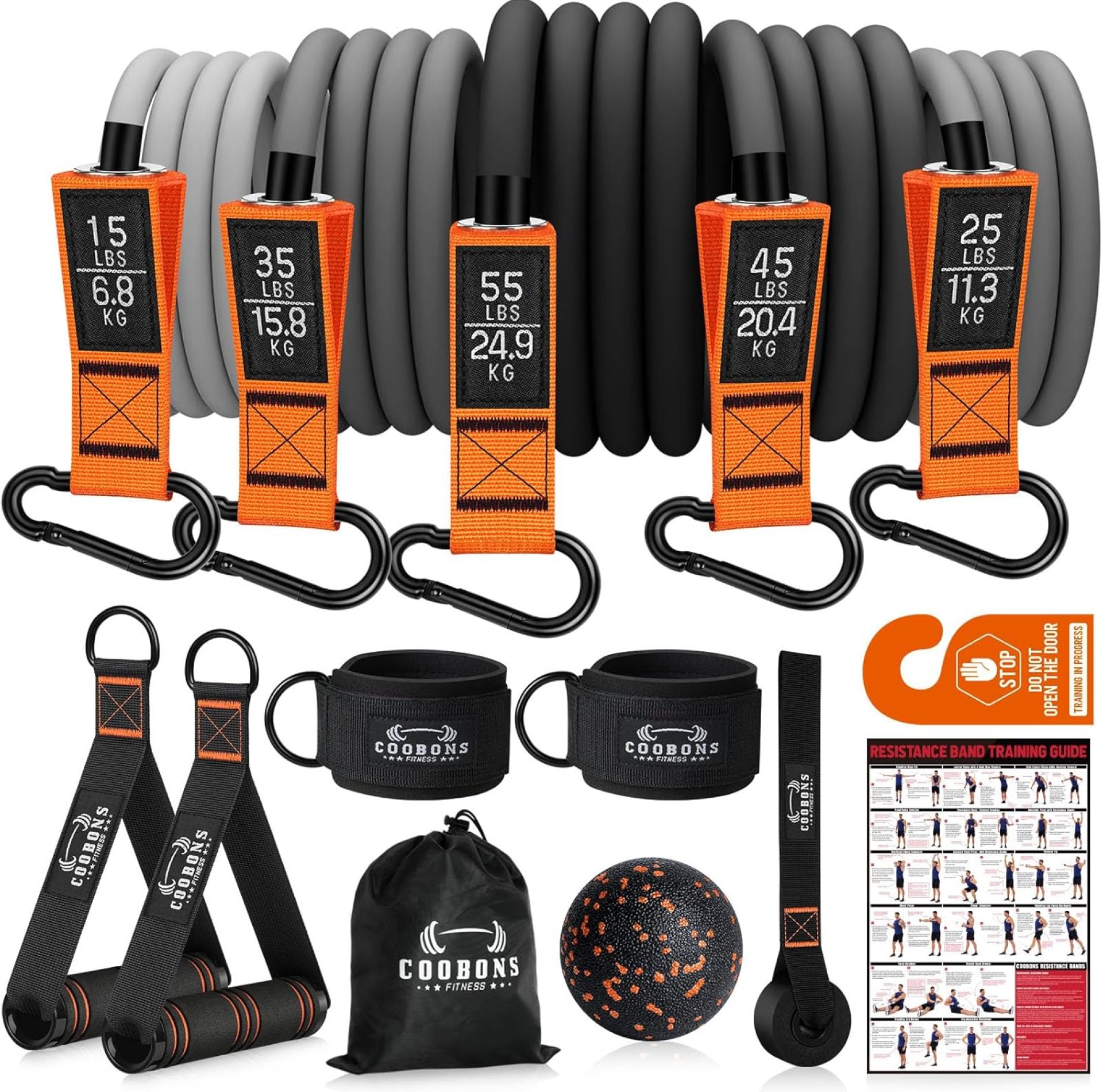 Resistance Bands with Handles – Heavy Duty Fitness Bands for Men & Women – Strength & Muscle Training, Yoga, Home Gym Equipment Resistance Bands with Handles – Heavy Duty Fitness Bands for Men & Women – Strength & Muscle Training, Yoga, Home Gym Equipment