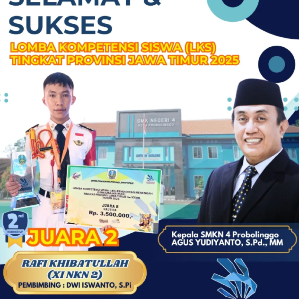 Juara 2 Lomba Kompetensi Siswa Bidang Nautika Tahun 2025 Juara 2 Lomba Kompetensi Siswa Bidang Nautika Tahun 2025