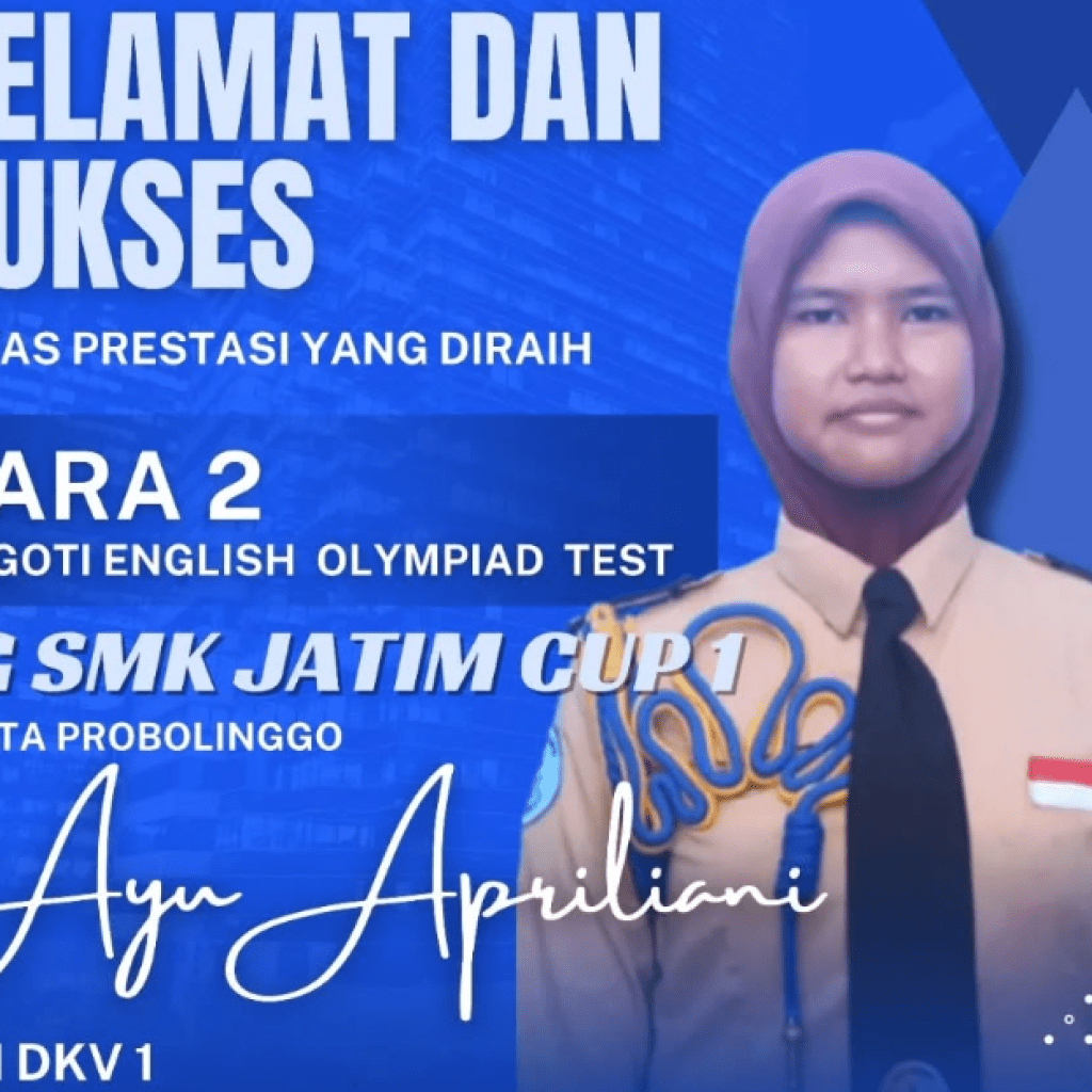 Juara 2 English Olympiad Test BIG SMK JATIM CUP 1 Juara 2 English Olympiad Test BIG SMK JATIM CUP 1