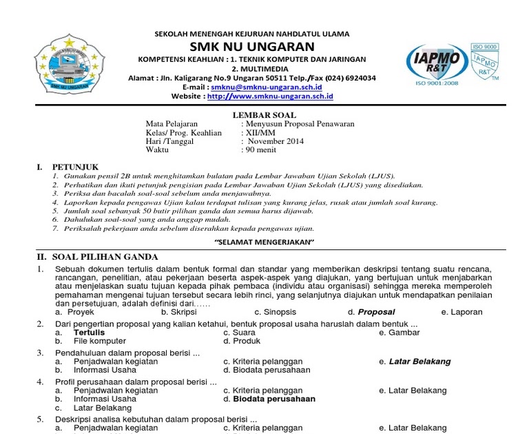 23+ Soal Essay Bahasa Indonesia Kelas 11 Semester 2 Tentang Proposal 23+ Soal Essay Bahasa Indonesia Kelas 11 Semester 2 Tentang Proposal