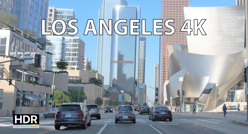 Driving Los Angeles 4K HDR – Downtown Sunrise – USA Driving Los Angeles 4K HDR – Downtown Sunrise – USA