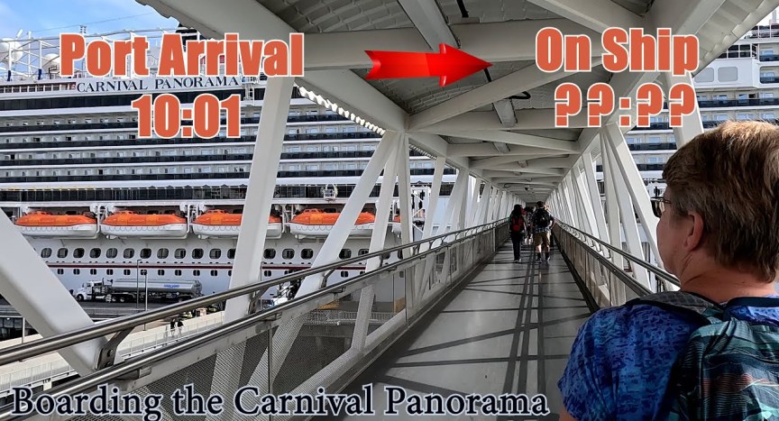 Boarding the Carnival Panorama in Long Beach California Boarding the Carnival Panorama in Long Beach California
