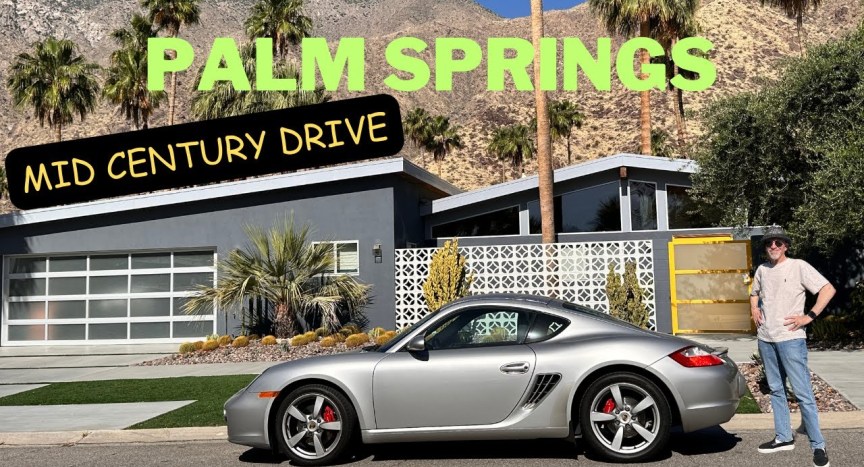 Driving Palm Springs modern neighborhoods Driving Palm Springs modern neighborhoods