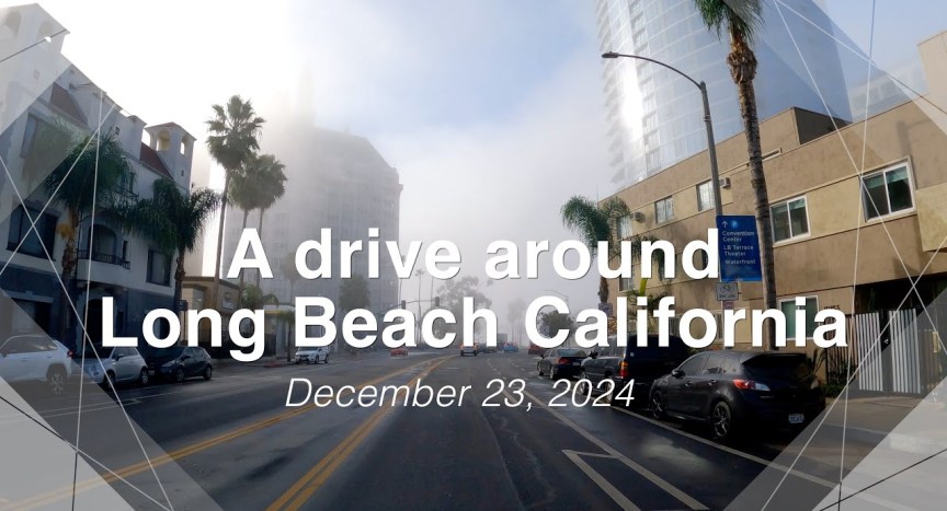 A drive around Downtown Long Beach California and over the International and Vincent Thomas Bridges A drive around Downtown Long Beach California and over the International and Vincent Thomas Bridges