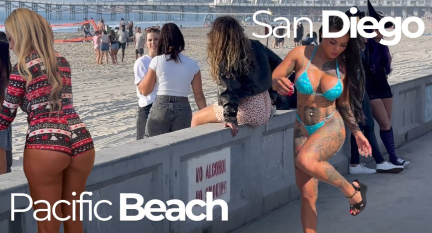 A Relaxing Walk on Pacific Beach in San Diego: California Travel Vlog A Relaxing Walk on Pacific Beach in San Diego: California Travel Vlog