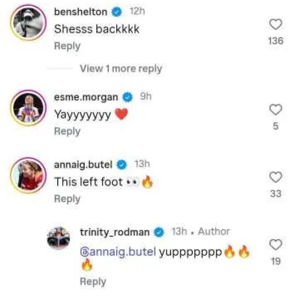 Trinity Rodman’s Coaching Footage Leaves BF Ben Shelton & NWSL Star In Awe