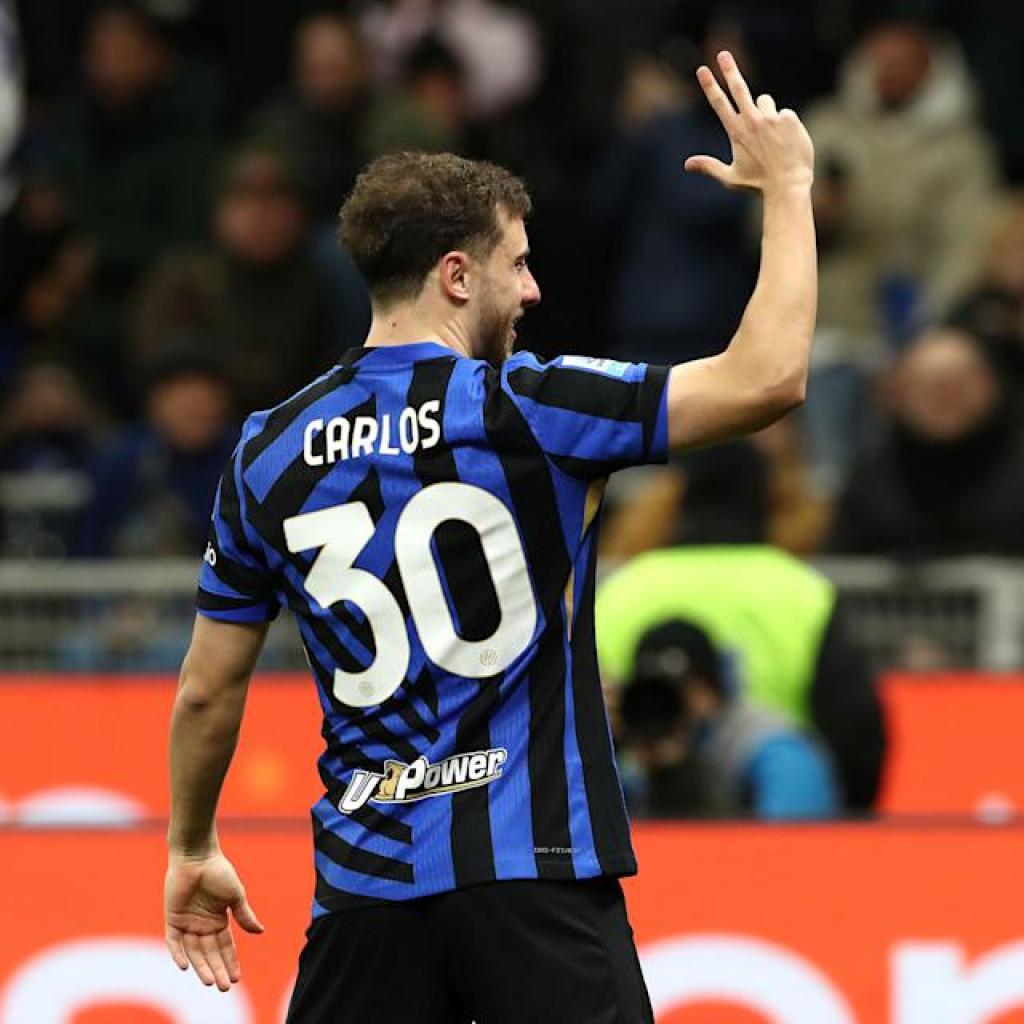 Photograph – Brazil Star Celebrates Inter Milan 3-0 Monaco Champions League Win: ‘First Purpose Full’