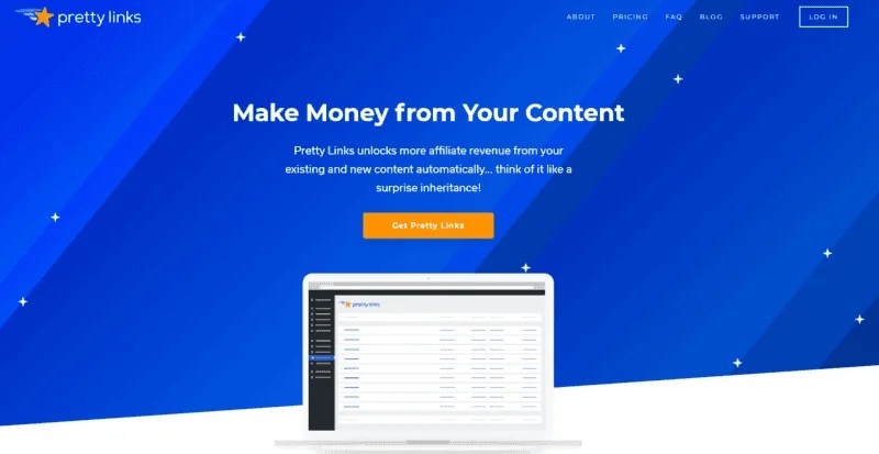 Pretty Links Homepage | Easy Affiliate The Pretty Links homepage.