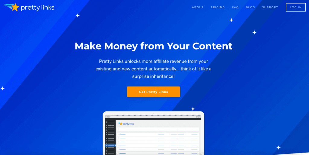 prettylinks-homepage | Easy Affiliate The Pretty Links homepage