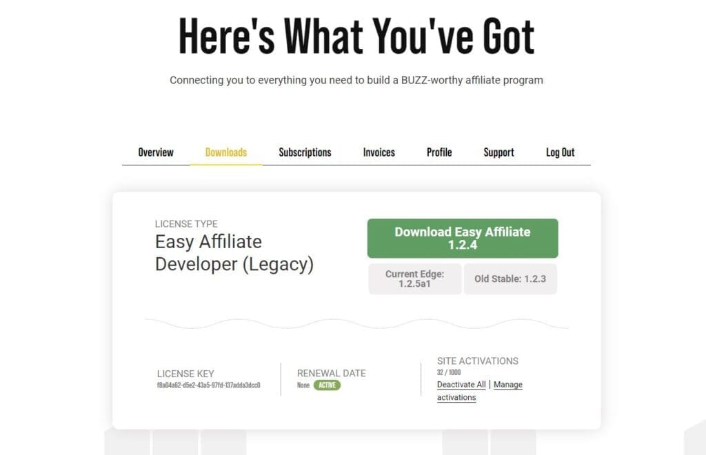 screenshot-2 | Easy Affiliate Downloading easy affiliate for an online course business