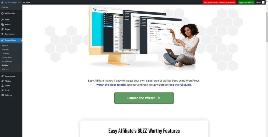 screenshot-4 | Easy Affiliate Configuring easy affiliate for an online course business