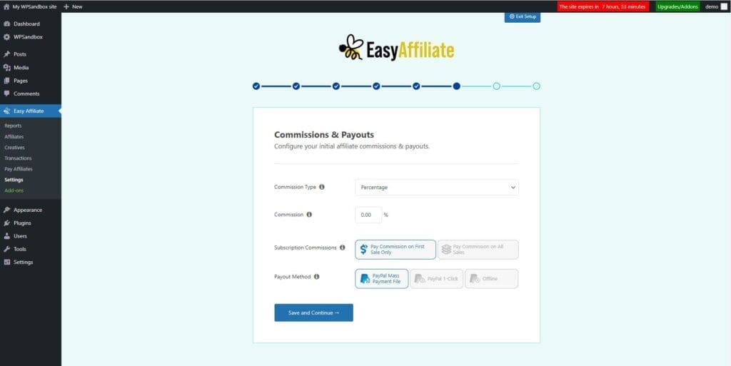 screenshot-8 | Easy Affiliate Setting commissions and payouts in easy affiliate