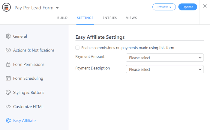 Easy-Affiliate-Form-Settings-2 | Easy Affiliate Lead generation form for pay per lead affiliate program