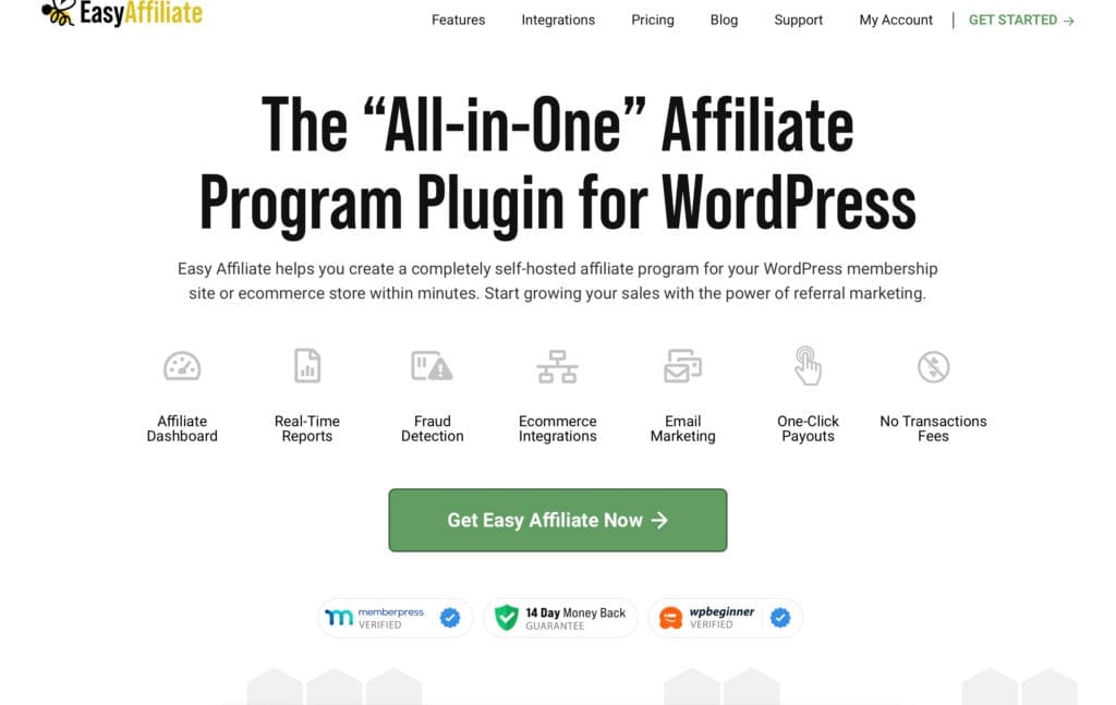 Easy-Affiliate-plugin | Easy Affiliate Image of main page for Easy Affiliate “All-in-One” affiliate program plugin for WordPress.