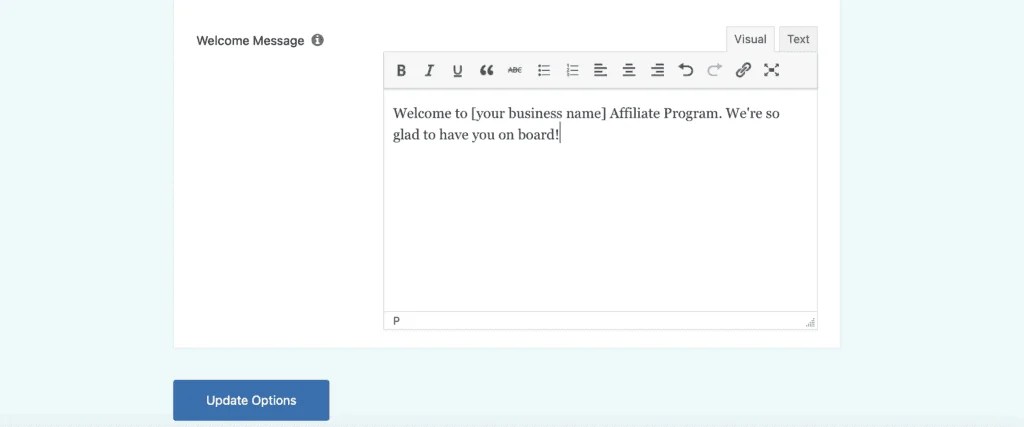 welcome-message | Easy Affiliate Easy Affiliate dashboard welcome message