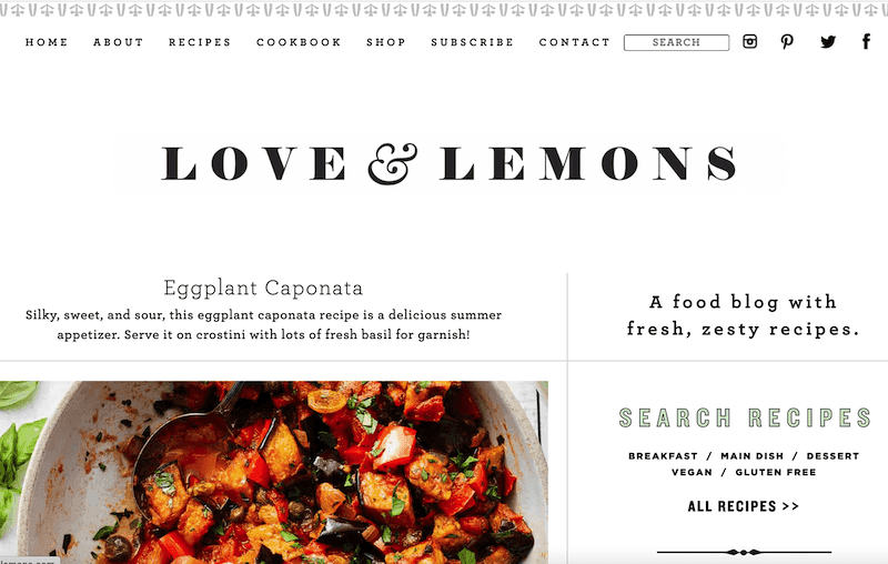 love-and-lemons | Easy Affiliate The Love and Lemons food blog.