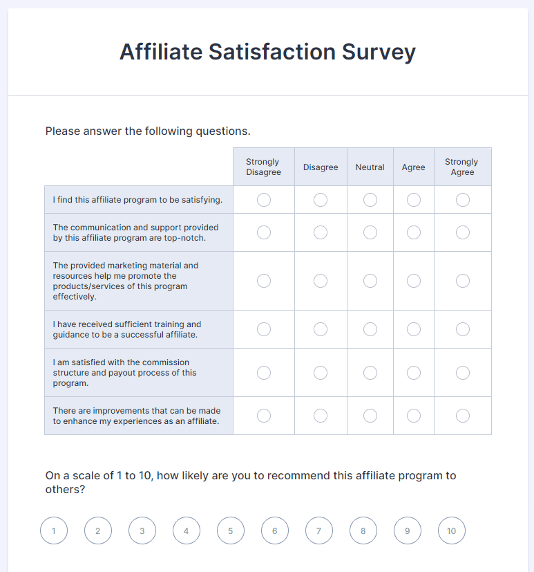 Affiliate-Satisfaction-Survey-Jotform-Form-Builder | Easy Affiliate