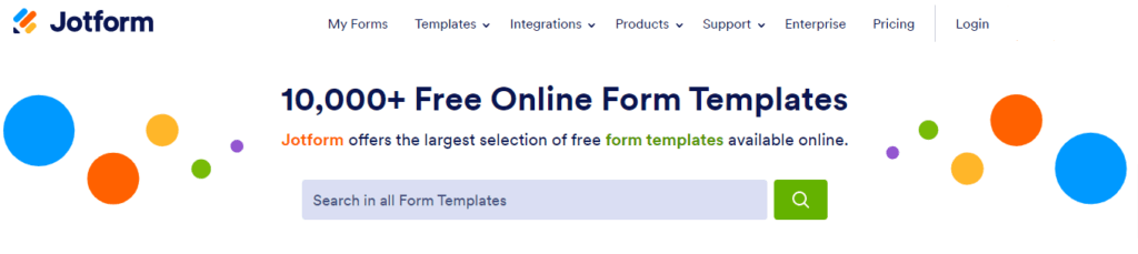 Jotform | Easy Affiliate Jotform template search