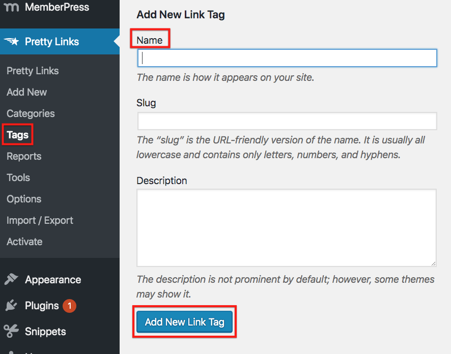 Pretty Links Tags | Easy Affiliate Pretty Links Tags
