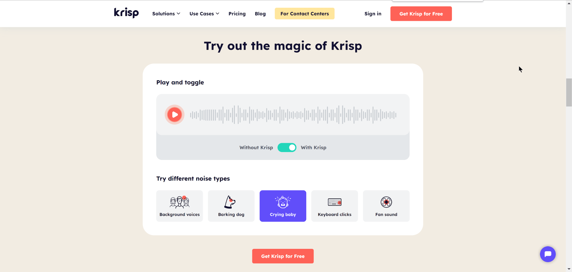 You can check out the difference Krisp.ai makes in removing background distractions