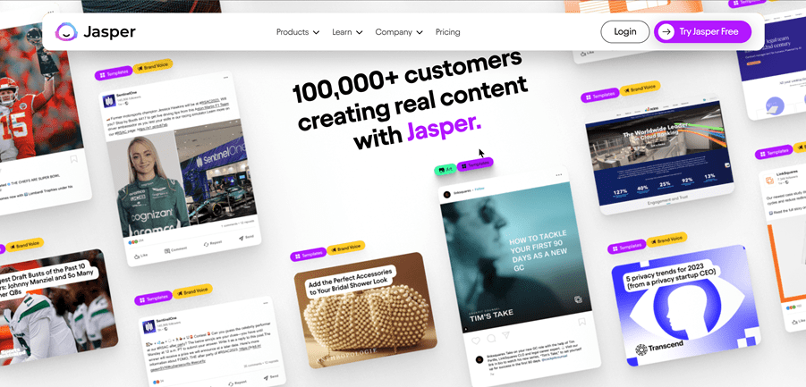 Jasper has AI-powered tools and templates that can be applied to creating a course