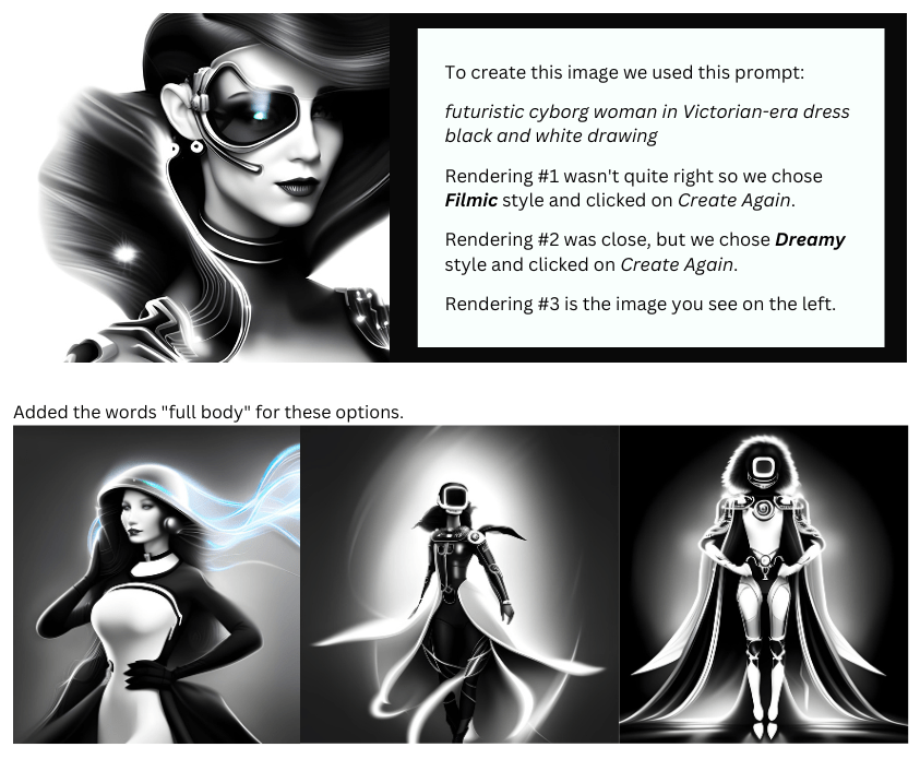 In just a few minutes, Canva’s AI created usable and unique images