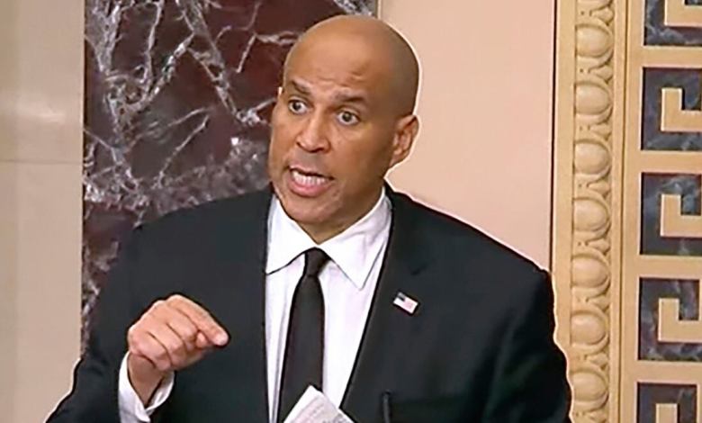 In a marathon speech, U.S. Senator Cory Booker In a marathon speech, U.S. Senator Cory Booker