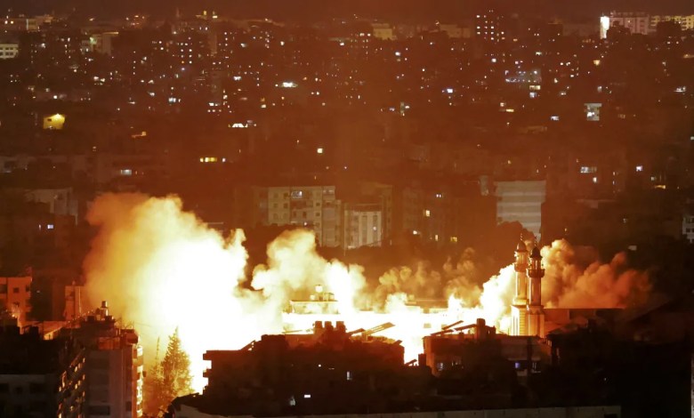 Israeli Grand Slam after Lebanon air strikes in Beirut Israeli Grand Slam after Lebanon air strikes in Beirut