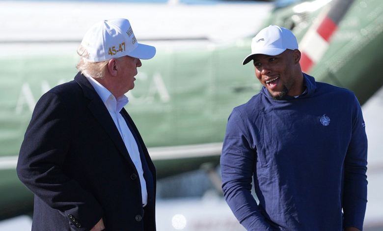 Trump jokes after spending a day with the Hawks star Trump jokes after spending a day with the Hawks star