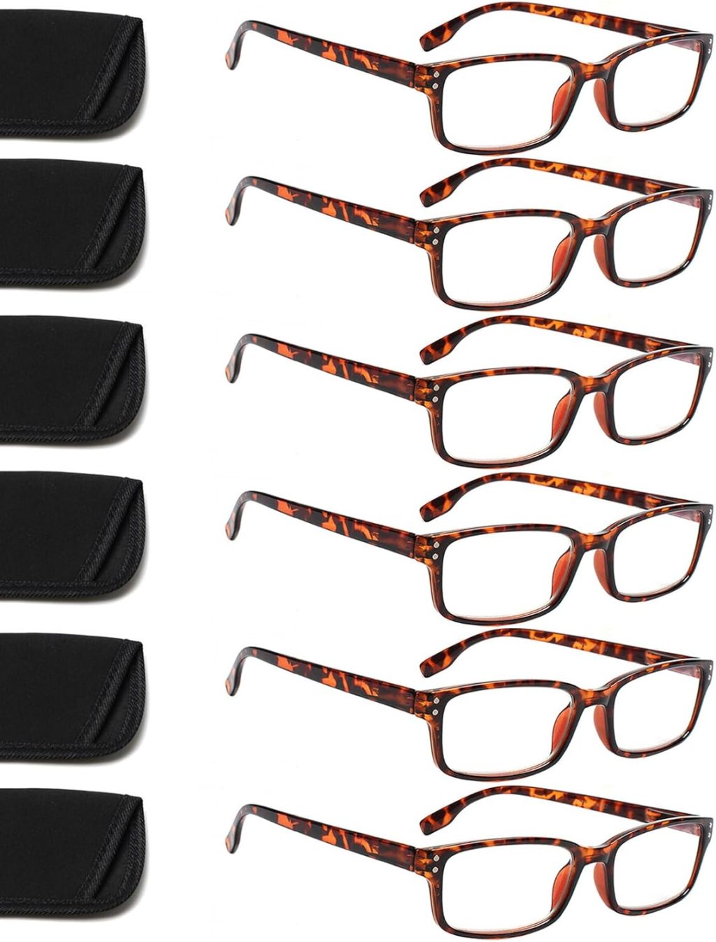 Kerecsen 6-Pack Reading Glasses Blue Light Blocking,Spring Hinge Readers for Men Women,Computer Eyeglasses Kerecsen 6-Pack Reading Glasses Blue Light Blocking,Spring Hinge Readers for Men Women,Computer Eyeglasses