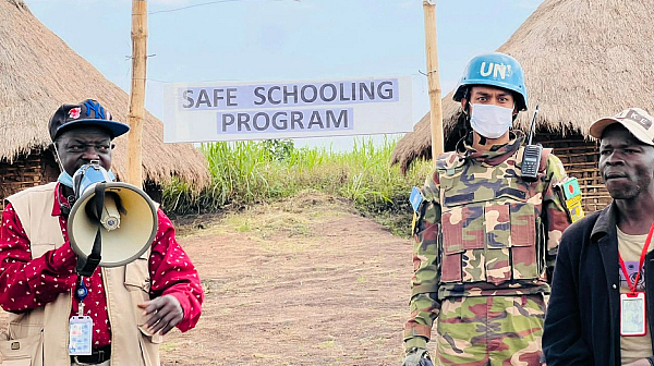 In Ituri, United Nations Organization Stabilization Mission in the Democratic Republic of the Congo (MONUSCO) mobilized to protect students In Ituri, United Nations Organization Stabilization Mission in the Democratic Republic of the Congo (MONUSCO) mobilized to protect students