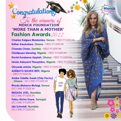 Merck Foundation Chief Executive Officer (CEO), African First Ladies announce winners of their Fashion Awards 2022 to empower infertile women, end child marriage & support girl education Merck Foundation Chief Executive Officer (CEO), African First Ladies announce winners of their Fashion Awards 2022 to empower infertile women, end child marriage & support girl education