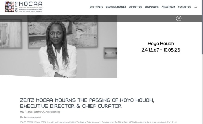 Cameroon: Tributes Pour In for Zeitz MOCAA CEO and Chief Curator Koyo Kouoh Cameroon: Tributes Pour In for Zeitz MOCAA CEO and Chief Curator Koyo Kouoh