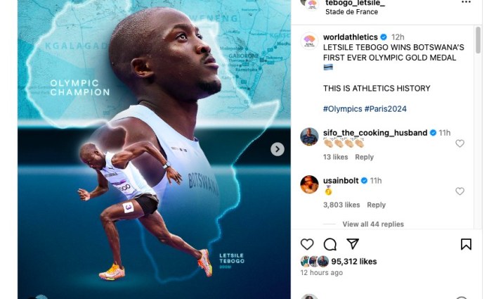 Botswana: Letsile Tebogo Creates History With Botswana’s Maiden Olympic Gold and an African First for 200m Sprint Botswana: Letsile Tebogo Creates History With Botswana’s Maiden Olympic Gold and an African First for 200m Sprint