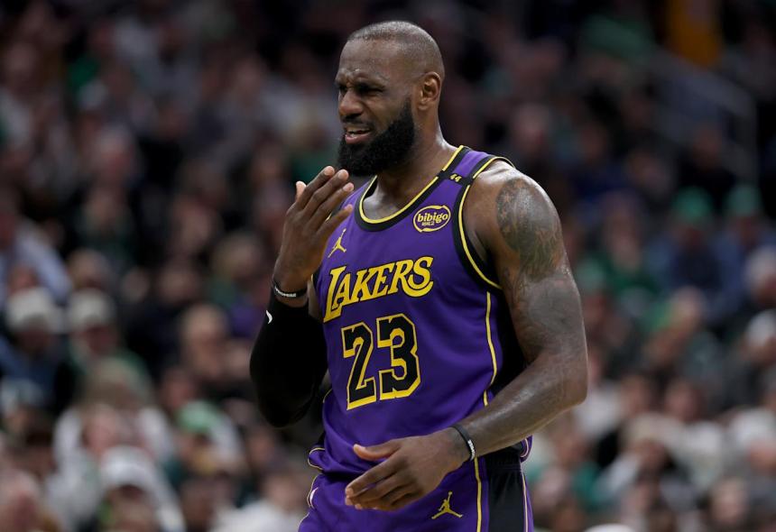 LeBron James ruled out during Lakers-Celtics with groin strain LeBron James ruled out during Lakers-Celtics with groin strain